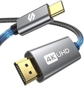 تصویر Silkland USB C to HDMI Cable 2M, Type C to HDMI Cable 4K@30Hz HDR, Thunderbolt 3 to HDMI Compatible with iPhone 15 Series, MacBook Pro/Air, iPad Pro 