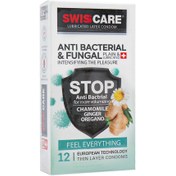 تصویر کاندوم سوئیس کر آنتی باکتریال مدلAnti Bacterial & Fungal Swiss Care Condom