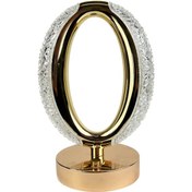 تصویر چراغ خواب و دکوری کریستالی بیضی Bedside lamp and oval crystal decoration