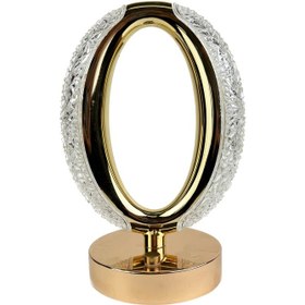 تصویر چراغ خواب و دکوری کریستالی بیضی Bedside lamp and oval crystal decoration