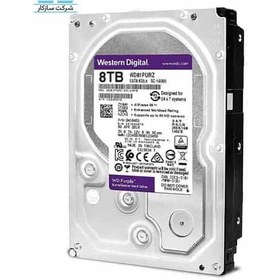 تصویر هارد دیسک اینترنال وسترن دیجیتال سری بنفش مدل Purple ظرفیت 8 ترابایت استوک Western Digital Purple Internal Hard Disk 8TB Stock