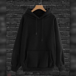تصویر هودی بلند بیسیک مشکی پک ۲ عددی 