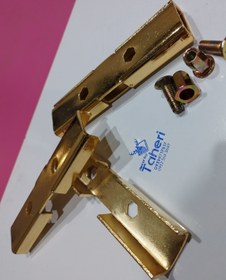 تصویر بست دوطرفه طلایی Golden double-sided fastener