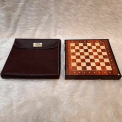 تصویر بازی شش بازی جعبه چوبی جلد چرم 