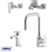 تصویر ست   شیرآلات   شودر   آلپ   کروم shouder  fauset   set   alp