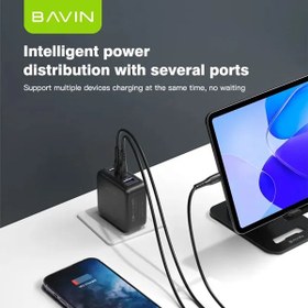 تصویر شارژر دیواری باوین Bavin PC917Y GaN توان 100 وات 