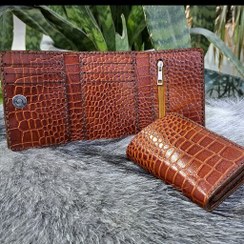 تصویر کیف پول چرم طبیعی کیف پول چرم دستدوز 