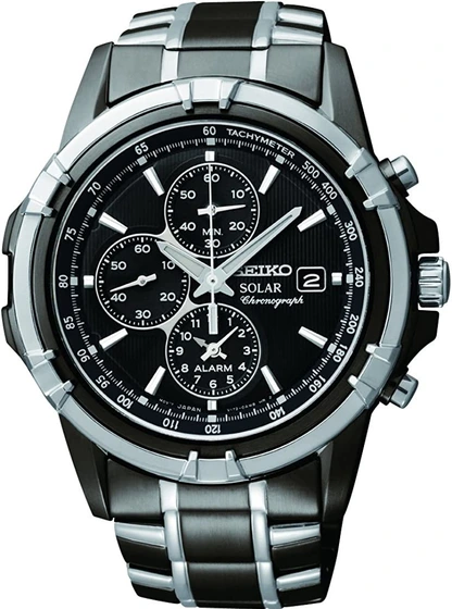 Black seiko 2025 solar watch