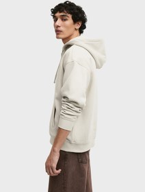 تصویر هودی زیپ‌دار با طراحی راحت و آزاد برند H&M Relaxed Fit Zip-Through Hoodie