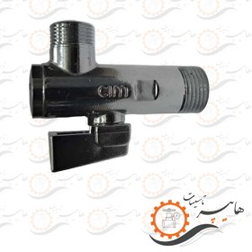 تصویر شیر پیسوار 1/2*1/2 اینچ سیم ایتالیا مدل cim1445F RIGHT ANGLE BALL VALVE WITH STRAINER 1/2*1/2