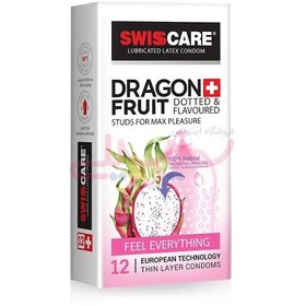 تصویر کاندوم swis careمدل dragon fruit 