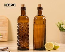 تصویر بطري آبليمو خوري درب چوب پنبه اي قهوه اي کد 211900 لیمون 