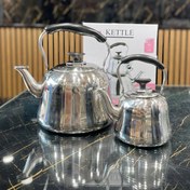 تصویر کتری قوری سوتی دسینی تمام استیل 