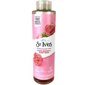 تصویر شامپو بدن سنت ایوز مدل گل رز و آلوئه ورا اصل 650 میل St Ives Refreshing Body Wash, Rose Water & Aloe Vera ST. Ives Refreshing Body Wash – Rose Water & Aloe Vera