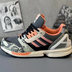 تصویر ادیداس زدایکس 8000 پوست ماری طوسی نارنجی ADIDAS ZX8000 