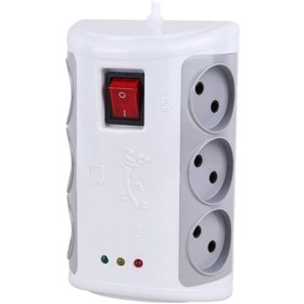 تصویر محافظ برق کامپیوتر و صوتی تصویری 6 خانه تیراژه T106 با کابل Tirajeh T106 Power Strip