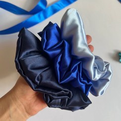 تصویر اسکرانچی ساتن الیکس اصلی،کش مو ضد موخوره - اسکرانچی بافت خرگوشی(جفتی) Original Alix Satin Scrunchie, Anti-Frizzy Hair Tie