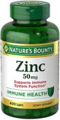 تصویر زینک نیچرز بونتی 50 میلی گرم (400 عدد) Nature's Bounty Zinc 50 mg, 400 Caplets- 50mg