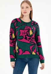 تصویر پلیور زنانه سبز تیره یو اس پولو 