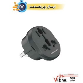 تصویر تبدیل برق سه به دو گرین لاین مدل Conversion EU Plug 2 Green Lion Conversion EU Plug 2 3Pin to 2Pin Power Converter