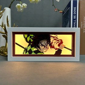 تصویر تابلو لایت باکس انیمه ای دمون اسلیر تانجیرو |Tanjiro Demon Slayer Light Box 