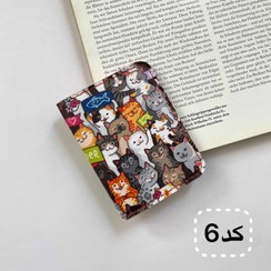 تصویر جاکارتی جیبی دخترانه و یونیسکس | چرم مصنوعی فانتزی | ۶ جای کارت | ابعاد ۱۰×۷ - کد۶ 