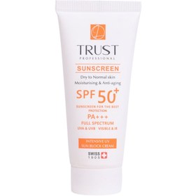 تصویر ضدآفتاب و ضدپیری پوست خشک تا نرمال تراست TRUST spf50 