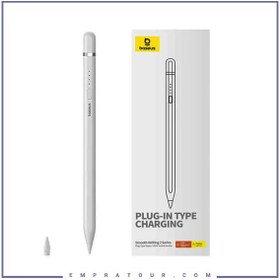 تصویر قلم لمسی آیپد بیسوس مدل BS-PS030 Smooth Writing 2 Plug-in-Type Charging P80015806211-02 با کانکتور لایتنینگ 