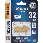 تصویر طلایی Vicco man VC260 G USB2.0 Flash Memory – 32GB 