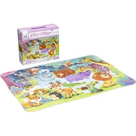 تصویر پازل بزرگ حیوانات جنگل 