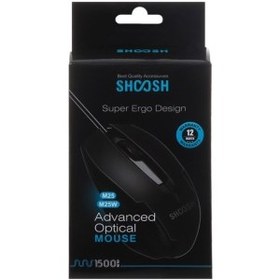 تصویر موس وایرلس بی صدا شوش SHOOSH M25WS Wireless Optical Mouse 2.4Ghz SHOOSH M25WS Silent