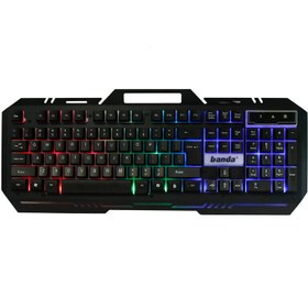 تصویر کیبورد و موس گیمینگ Banda KM-77 RGB 