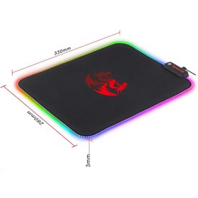 تصویر موس پد گیمینگ دراگون مدل Pluto P026 Redragon Pluto P026 GAMING MOUSE PAD RGB