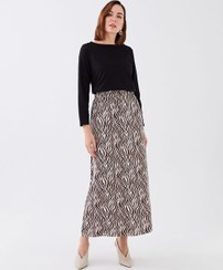 تصویر دامن بلند زنانه ال سی وایکیکی lc waikiki | S36855Z8-LQC