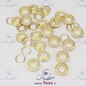 تصویر حلقه پانچ سایز 18 طلایی ( بسته 20 عددی ) 