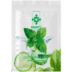 تصویر ماسک صورت ورقه ای دیگنیتی DIGNITY خیار و نعنا Sheet MASK CUCUMBER & MINT Moisturizing & Soothing