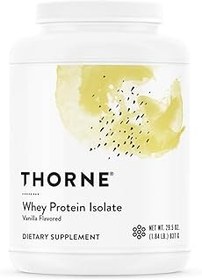 تصویر THORNE Whey Protein Isolate - 21 grams of Easy-to-Digest Bioavailable Whey Protein Powder to Support Muscle Mass and Repair- NSF Certified for Sport - Vanilla Flavored - 837 grams - 30 Servings 