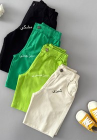 تصویر شلوارک کتان رنگی 