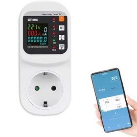 تصویر محافظ هوشمند WiFi مدل 16EL (Smart plug) Tuya WiFi Smart Plug 16A