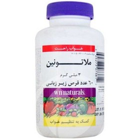 تصویر قرص زیر زبانی ملاتونین وبر نچرالز ۶۰ عدد Webber Naturals Melatonin 3mg 60 Sublingual Tablet