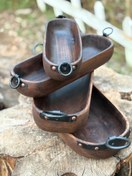 تصویر ست ظروف چوبی میوه و آجیل - میوه خوری 