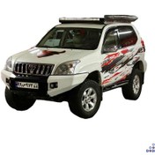 تصویر باربند( تخت و سبدی) تویوتا پرادو 120 دودرب کمل آفرود (با و بدون سانروف) Roof Rack Toyota Prado 120 