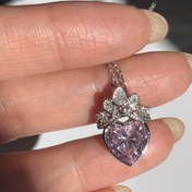 تصویر گردنبند راپونزل استیل با نگین سواروسکی سایز ۴۵ سانتیمتر 