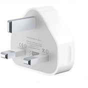 تصویر شارژر دیواری آیفون فست 5 وات مدل A1399 - سفید - اصلی Fast iPhone 5W wall charger 3 plugs model A1399 - white - original