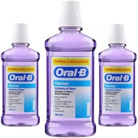 تصویر دهانشویه چند منظوره فلوراید نعنایی بدون الکل 500 میل اورال بی – OralB 