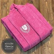 تصویر حوله تنپوش مخمل طرح گندم wheat design bathrobe towel