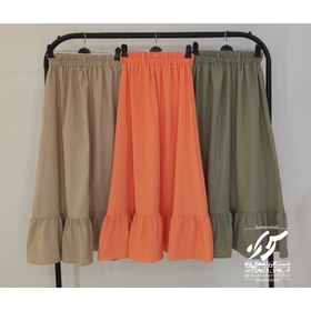 تصویر دامن چمان - زرشکی Linen skirt
