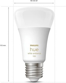 تصویر لامپ هوشمند ۳ پارچه فیلیپس مدل Hue WA 8-75 W ست استارت سفید بلوتوث دار Philips Hue WA 8-75 W LED E27