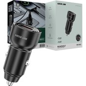 تصویر شارژر فندکی ماشین گرین لاین 60 واتی مدل RoadVolt - مشکی RoadVolt Car Charger PD + QC 60W - Black