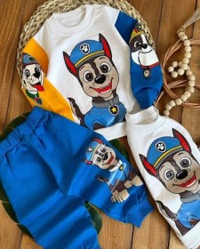 تصویر ست بلوز و شلوار دورس پسرانه سگ های نگهبان کد 298 Watchdog boys' blouse and trousers set